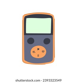 technology mp3 player cartoon. sound black, audio digital, portable electronic technology mp3 player sign. isolated symbol vector illustration