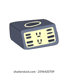 technology multi device charging station cartoon. smcable compact, efficient sleek, modern convenient technology multi device charging station sign. isolated symbol vector illustration