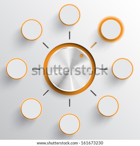 Technology music volume or switch vector button