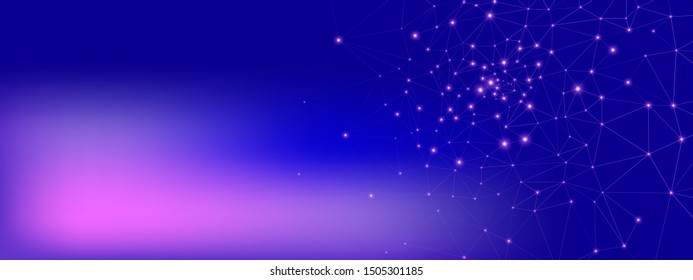 Technology Network. Big Data Infographic. Pink Polygonal Wallpaper. Purple 3d Minimal Banner. Technology Finance. Blue Big Data Background. Violet Triangular Texture. Dark Technology Graphic.