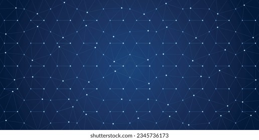 Red de tecnología línea de conexión con fondo vectorial de puntos brillantes