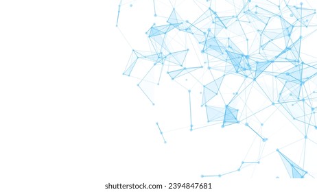 Conexión de red de tecnología inteligencia artificial. Resumen de diseño de negocio de vectores. Redes neuronales de red azul futurista. Movimiento de grandes datos en el espacio. Antecedentes virtuales de ciberseguridad.