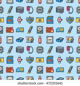 Technology and network icons set,eps10