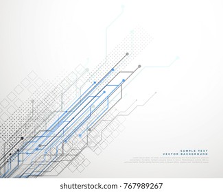 technology network lines vector background