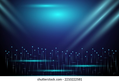 Technology network telecom. Data digital connection speed line. Communication data security. Vector abstract background technology illustration. Abstract lines and dots connect big data concept.