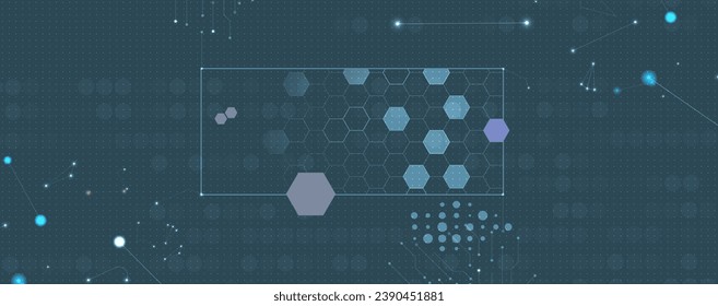 Technology Network Vector Background.. Science and technology presentation background. Big data connectivity software development wallpaper. Handmade vector