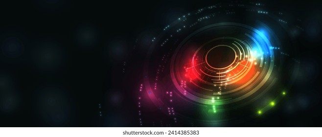 Technology Network Vector Background.. Science and technology presentation background. Big data connectivity software development wallpaper. Vector Art.