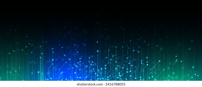 Fondo del vector de red de tecnología. Antecedentes de la presentación de ciencia y tecnología. Fondo de trabajo para el desarrollo de software de conectividad a grandes datos. Arte vector.