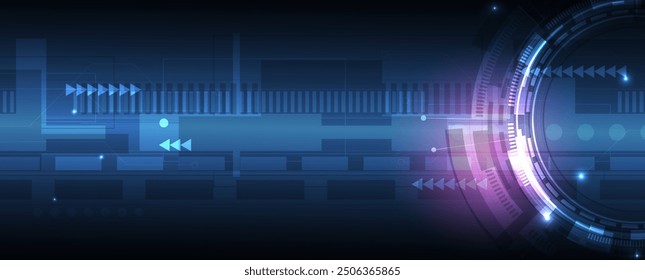 Technology Network Vector Background.. Science and technology presentation background. Big data connectivity software development wallpaper