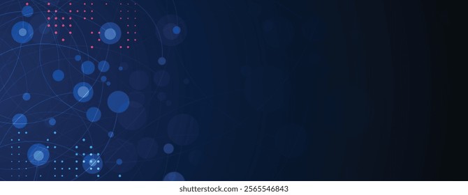 Technology Network Vector Background.. Science and technology presentation background. Big data connectivity software development wallpaper