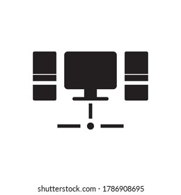 technology network vector icon logo design