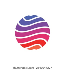 Technology and Networking Circle Shape Logo Design