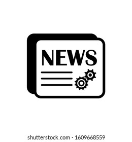 
Technology News. Vector icon isolated on white background.