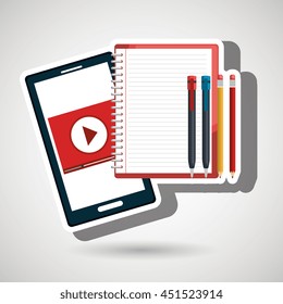 technology and notebook isolated icon design, vector illustration graphic