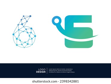 Technology Number 6 logo design. Creative and modern logo design