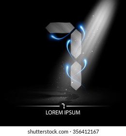 technology number seven logo design vector illustration