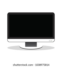 technology and object concept -  monitor and computer all in one vector illustration isolated on white background
