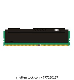 technology and object concept  - ram computer - vector illustration isolated on white background