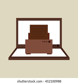 technology office information isolated, vector illustration eps10