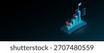 technology on mobile phones financial analysis graph concept Currency Exchange Marketing