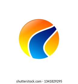 Technology orbit web rings logo design. Vector circle ring logo design. Abstract circle logo template