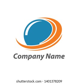 Technology orbit web rings logo design. Vector circle ring logo design