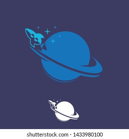 Technology orbit web rings logo design. Vector circle ring logo design