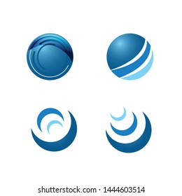 Technology orbit web rings logo design. Vector circle ring logo design