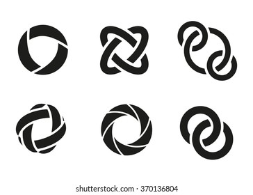 Technology orbit web rings. Vector circle ring design. 
