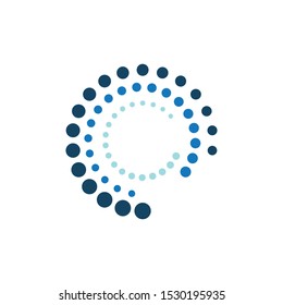 technology orientation abstract circle formed from dots. vector illustration design template.