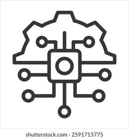 Technology Outline Icon Vector Illustration