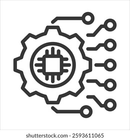 Technology Outline Icon Vector Illustration