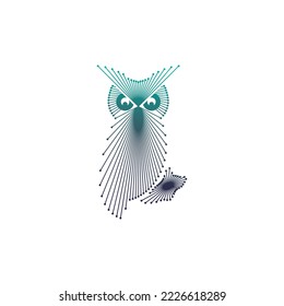 Technology owl logo template vector, Perfect to use for various business purposes, especially in the field of technology.