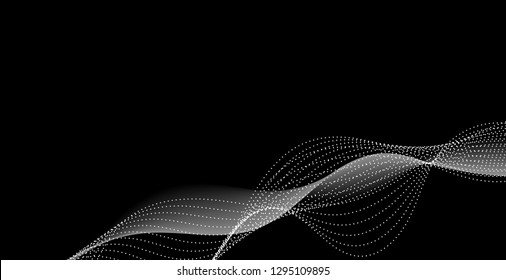 Technology Particle Wave Abstract Background. Vector