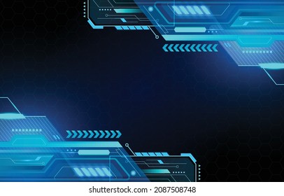 technology particles dots background design. Abstract style on blue background. Abstract vector background. Abstract technology communication design innovation concept background