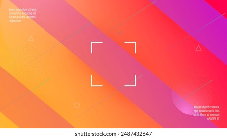 Technology Pattern. Light Abstract Texture. Pink Rainbow Banner. Business Flyer. Party Horizontal Template. Corporate Ux. Flat Landing Page. Purple Technology Pattern