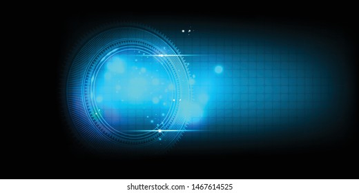 Technology perspective blue circle abstract background 