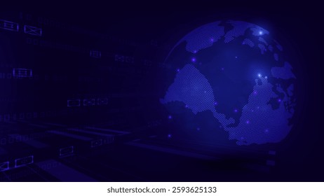 Technology perspective futuristic Global network connection concept big data visualization.