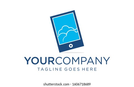 Technology phone mobile for logo design vector editable
