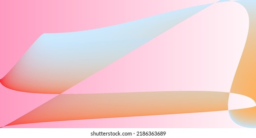 Technology Pink Shape Digital Modern Gradient Mesh. Smooth Rainbow Multicolor Neon Smooth Surface. Futuristic Fluid Minimal Psychedelic Illustration. Layers Dynamic Color Pastel Trendy Background.