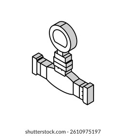 technology pipeline isometric icon vector. technology pipeline sign. isolated symbol illustration