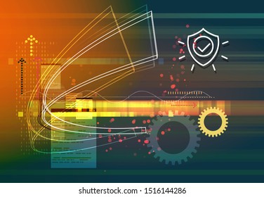 Technology Planning Abstract Background stock illustration as EPS 10 File