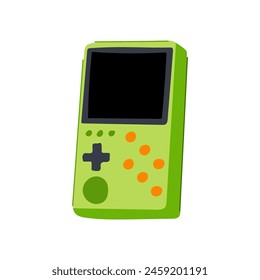 Video Ilustración vectorial tecnología dispositivo de juego portátil de dibujos animados.