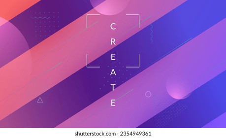 Technology Poster. Neon Abstract Frame. Blue Digital Pattern. Vector Cover. Paper Gradient Brochure. Geometry Ui. Wavy Landing Page. Pink Technology Poster