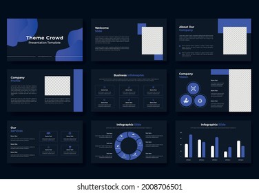 Technology PowerPoint Presentation Template Slide. Modern Keynote Presentation, Brochure Design, Website Slider, Landing Page, Annual Report, Company Profile.