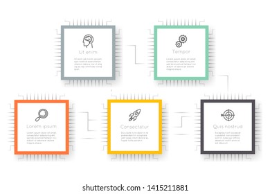 Technology process diagram infographic presentation label  options steps icons workflow layout info graph vector illustration-01
