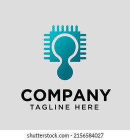 TECHNOLOGY, PROCESSOR, COMPUTER LOGO DESIGN