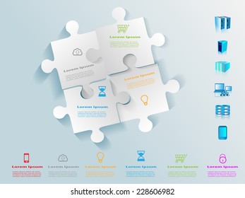 Technology Puzzle Infographics
