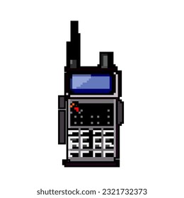 technology radio transceiver game pixel art retro vector. bit technology radio transceiver. old vintage illustration