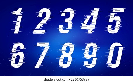 Technology rapid design from numbers. Latin alphabet numbers from 1 to 0. Logo, corporate identity, app, creative poster and more.
